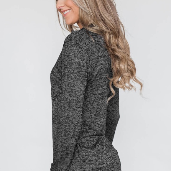 Cali Chic Women's Sweatshirt Celebrity Black Zip - Picture 3 of 4